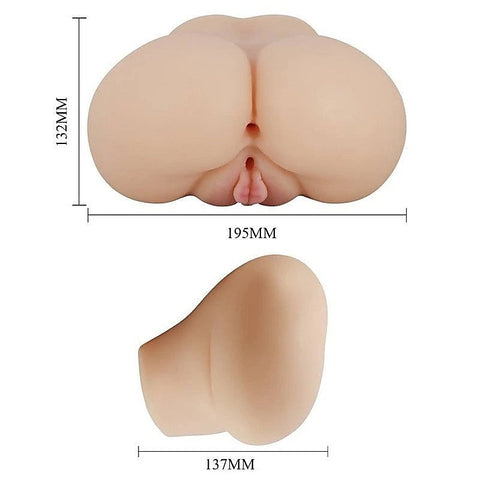 Crazy Bull Luna Vibrating Realistic Vagina and Anus Masturbator - Realistic Butts And Vaginas