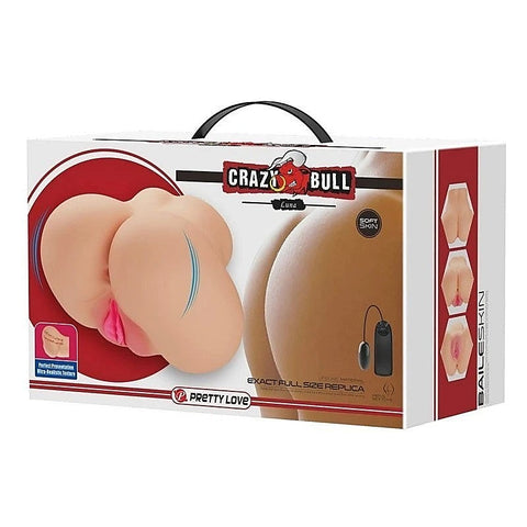 Crazy Bull Luna Vibrating Realistic Vagina and Anus Masturbator - Realistic Butts And Vaginas