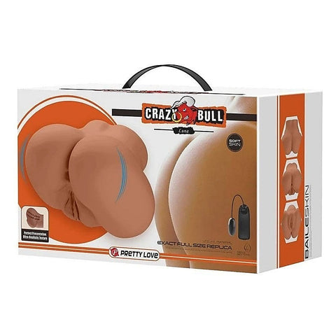 Crazy Bull Luna Vibrating Realistic Vagina and Anus Masturbator - Realistic Butts And Vaginas
