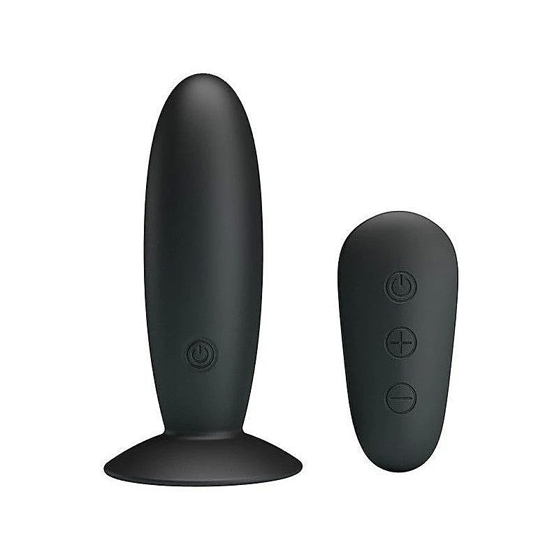 Mr Play Remote Control Vibrating Anal Plug Black - Butt Plugs