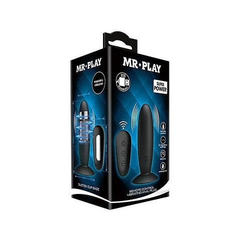 Mr Play Remote Control Vibrating Anal Plug Black - Butt Plugs