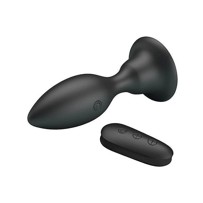 Mr Play High Quality Remote Control Vibrating Anal Plug Black - Butt Plugs