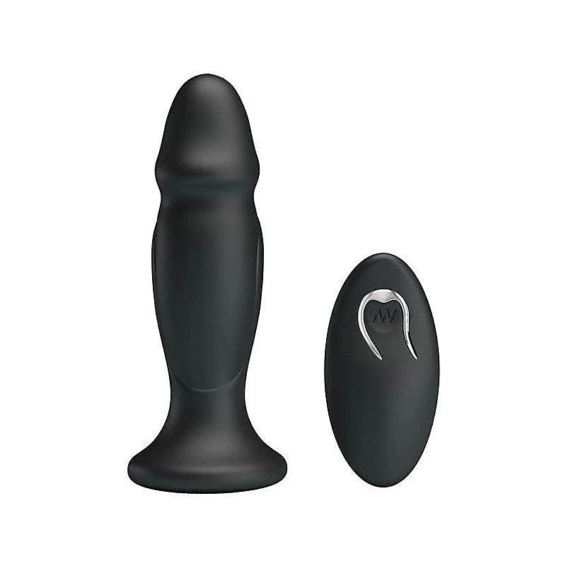 Mr Play Sleek & Powerful Vibrating Remote Control Anal Plug Black - Butt Plugs