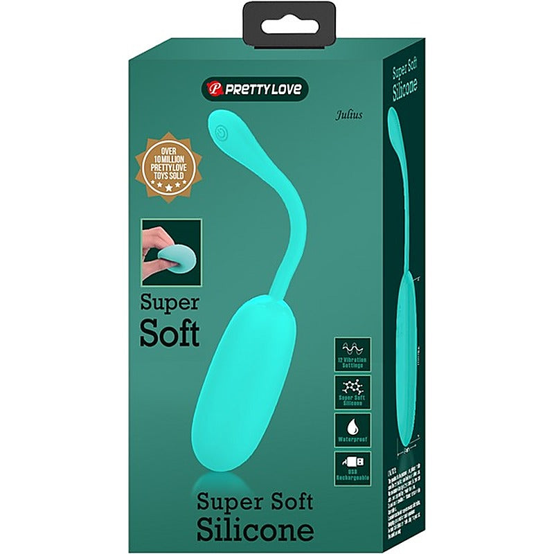 Pretty Love Julius Super Soft Silicone Love Egg Massager Seafoam - Love Eggs and Kegel Exercisers