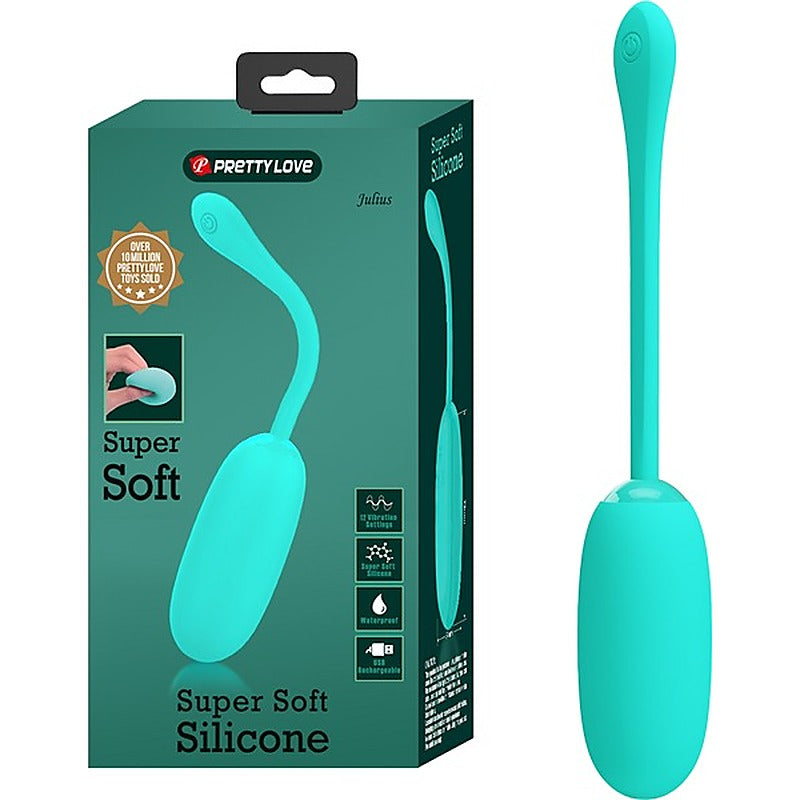 Pretty Love Julius Super Soft Silicone Love Egg Massager Seafoam - Love Eggs and Kegel Exercisers