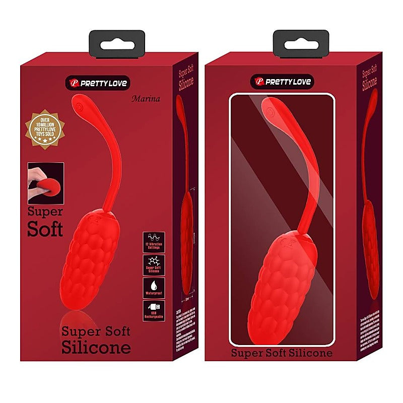Pretty Love Marina Super Soft Silicone 12 Functions Vibrating Love Egg - Love Eggs and Kegel Exercisers