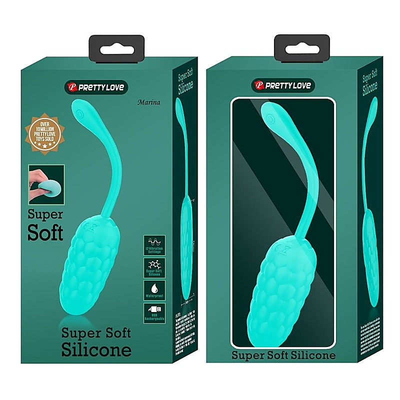 Pretty Love Marina Super Soft Silicone 12 Functions Vibrating Love Egg - Love Eggs and Kegel Exercisers
