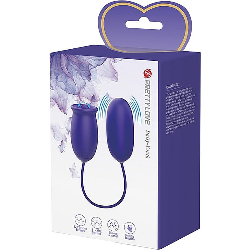 Pretty Love Daisy Youth Multi Function Vibrating Love Egg Purple - Love Eggs and Kegel Exercisers