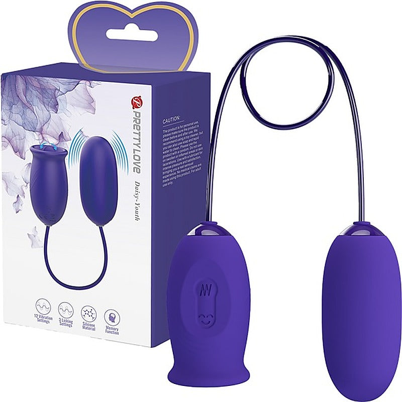 Pretty Love Daisy Youth Multi Function Vibrating Love Egg Purple - Love Eggs and Kegel Exercisers