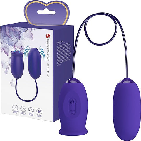 Pretty Love Daisy Youth Multi Function Vibrating Love Egg Purple - Love Eggs and Kegel Exercisers