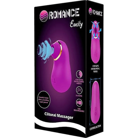 Pretty Love Rechargeable Emily Clitoris Suction Stimulator Purple - Clit Ticklers and Pulsators