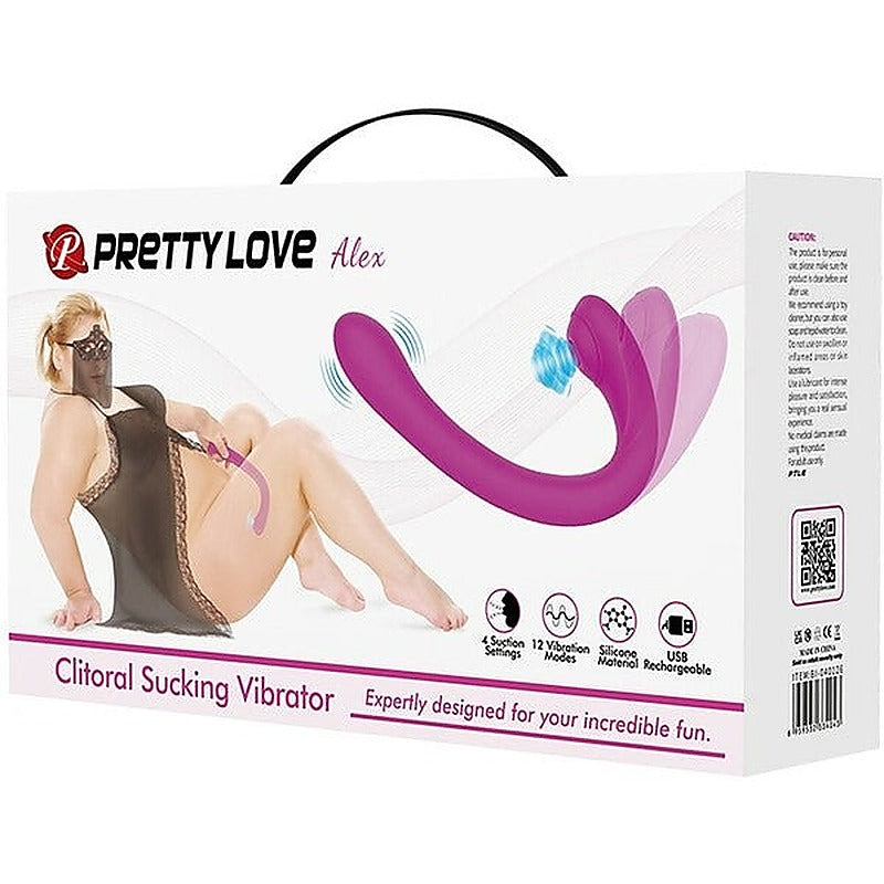 Pretty Love Alex Rechargeable Clitoral Sucking Vibrator Purple - Clit Ticklers and Pulsators