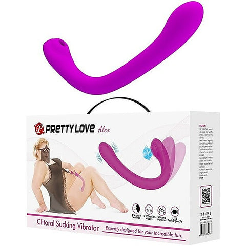 Pretty Love Alex Rechargeable Clitoral Sucking Vibrator Purple - Clit Ticklers and Pulsators