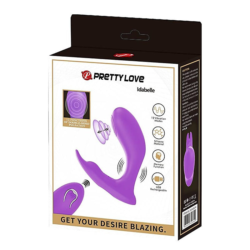 Pretty Love Idabelle 12 Functions Rechargeable Clitoral Stimulator - Clit Ticklers and Pulsators