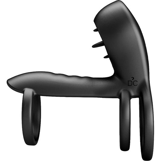 Pretty Love Jammy 12 Function Vibrating Penis Sling Black - Vibrating Cock Rings