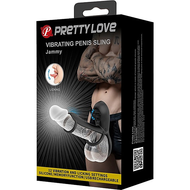 Jammy 12 Function Vibrating Penis Sling By Baile - Vibrating Cock Rings