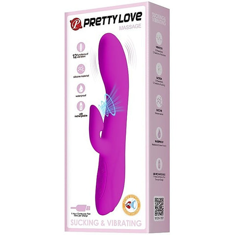Pretty Love Flirt Rechargeable Multi Function Rabbit Vibrator Purple - Rabbit Vibrators