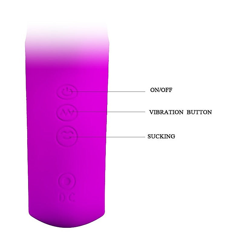 Pretty Love Nicola Silicone 24 Function Clit Suction Rabbit Vibrator - Rabbit Vibrators