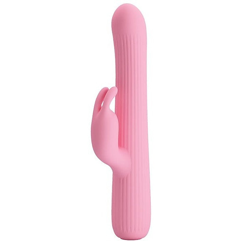 Pretty Love Rechargeable Julian Silicone Rabbit Vibrator Pink - Rabbit Vibrators