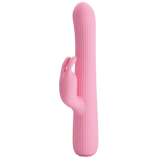 Pretty Love Rechargeable Julian Silicone Rabbit Vibrator Pink - Rabbit Vibrators