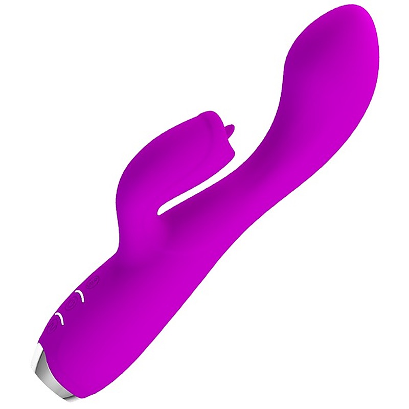 Pretty Love Rechargeable Gloria Silicone Rabbit Vibrator Purple - Rabbit Vibrators