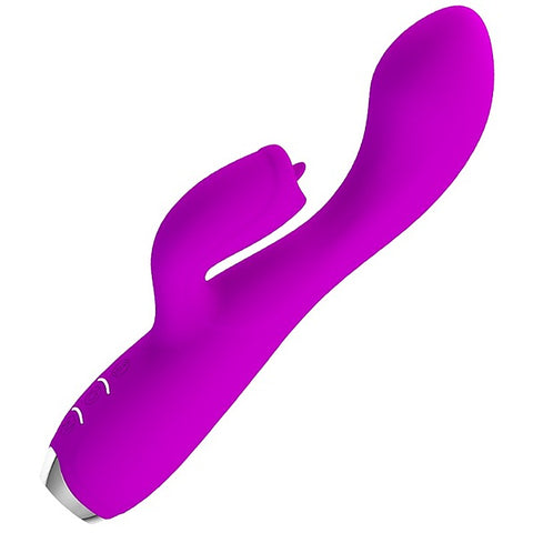 Pretty Love Rechargeable Gloria Silicone Rabbit Vibrator Purple - Rabbit Vibrators
