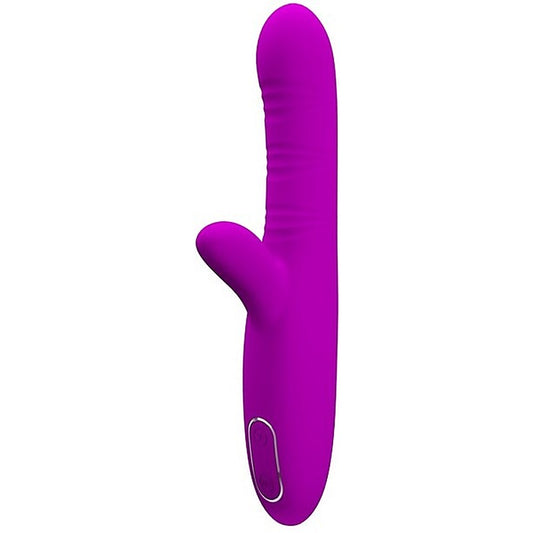 Pretty Love Rechargeable Angelique Rabbit Shape G Spot Massager Purple - Rabbit Vibrators