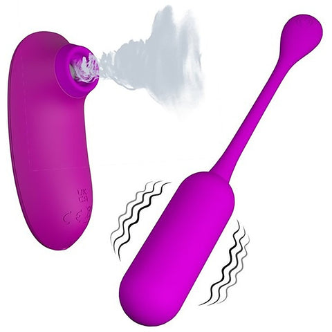 Pretty Love Curupira Multifunctional 2 In 1 Remote Control Clitoral Massager Purple - Clit Ticklers and Pulsators