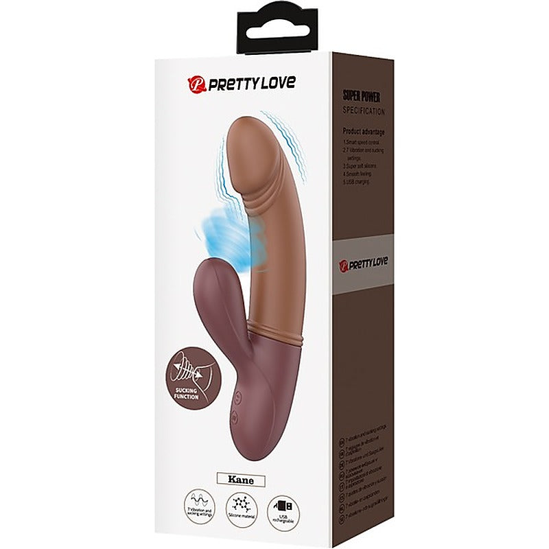 Pretty Love Kane Rechargeable Rabbit Shape G Spot Massager Brown - Rabbit Vibrators