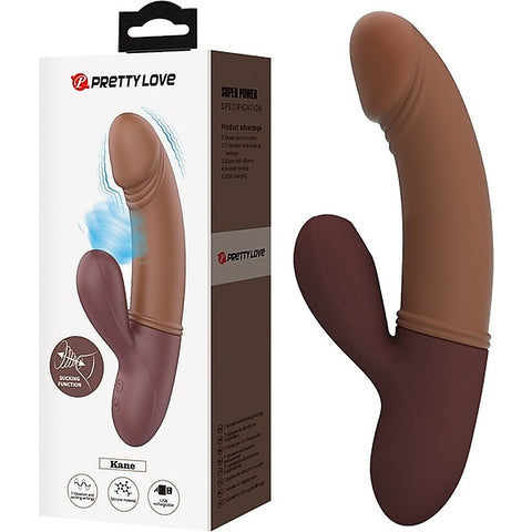 Pretty Love Kane Rechargeable Rabbit Shape G Spot Massager Brown - Rabbit Vibrators
