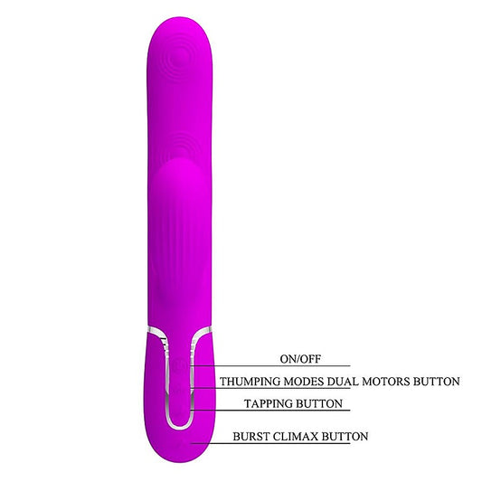 Pretty Love Perdita 3 in1 Multi Function Rabbit Style Vibrator - Rabbit Vibrators