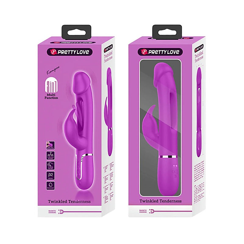 Pretty Love Kampas 3 in1 Multi Function Rechargeable Rabbit Vibrator - Rabbit Vibrators