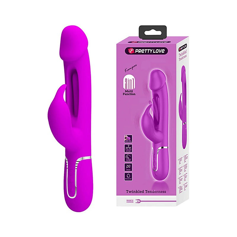 Pretty Love Kampas 3 in1 Multi Function Rechargeable Rabbit Vibrator - Rabbit Vibrators