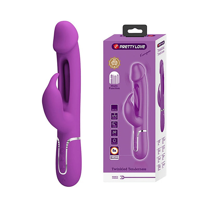 Pretty Love Kampas 3 in1 Multi Function Rechargeable Rabbit Vibrator - Rabbit Vibrators