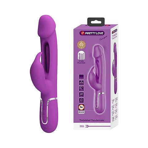 Pretty Love Kampas 3 in1 Multi Function Rechargeable Rabbit Vibrator - Rabbit Vibrators