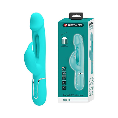 Pretty Love Kampas 3 in1 Multi Function Rechargeable Rabbit Vibrator - Rabbit Vibrators