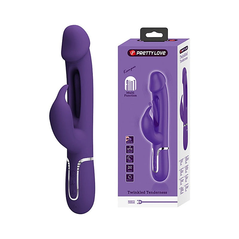 Pretty Love Kampas 3 in1 Multi Function Rechargeable Rabbit Vibrator - Rabbit Vibrators