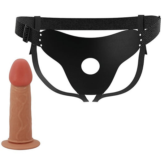 Pretty Love Stark Universal Strap On Harness With 6.9 Dildo Inch Flesh - Strap On Sextoys