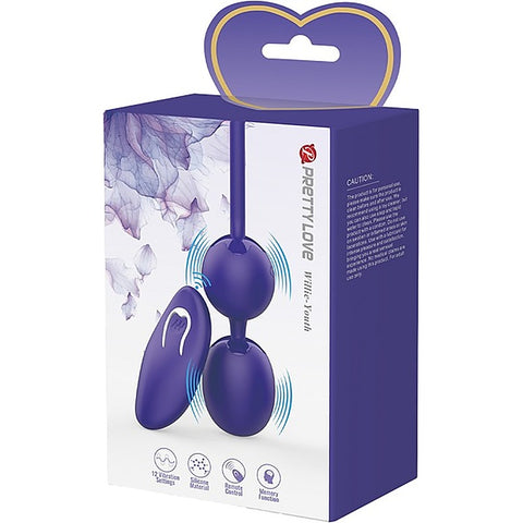 Pretty Love Willie Youth Remote Control Vibrating Love Egg Massager Purple - Love Eggs and Kegel Exercisers