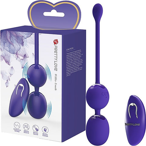Pretty Love Willie Youth Remote Control Vibrating Love Egg Massager Purple - Love Eggs and Kegel Exercisers