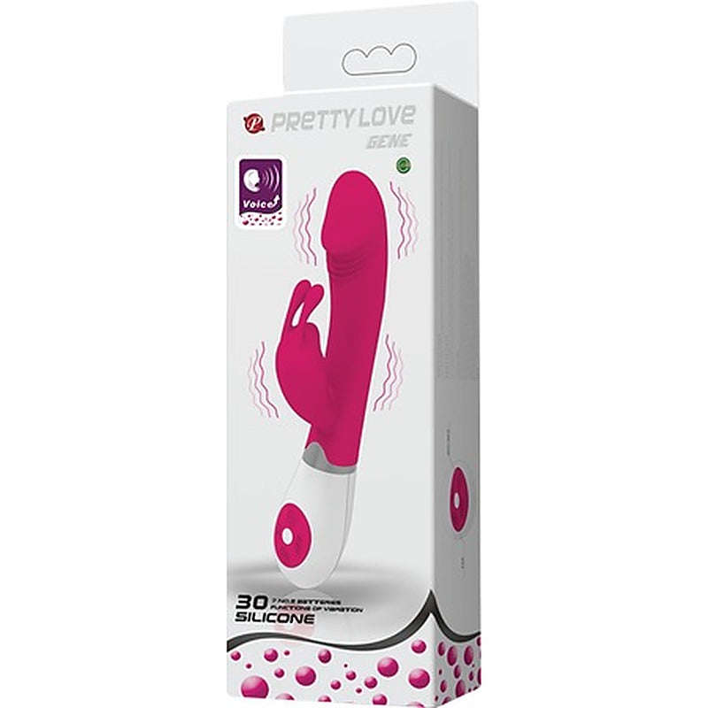 Pretty Love Gene Sound Activated Rabbit Vibrator Pink - Rabbit Vibrators