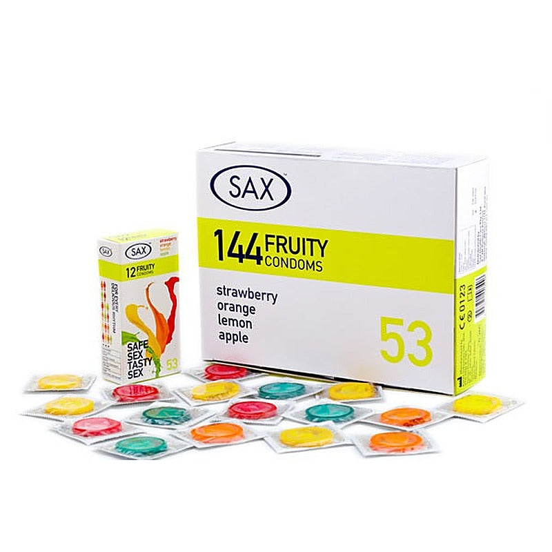 Professional Fruity Condoms 144 Pack By Sax - Condoms