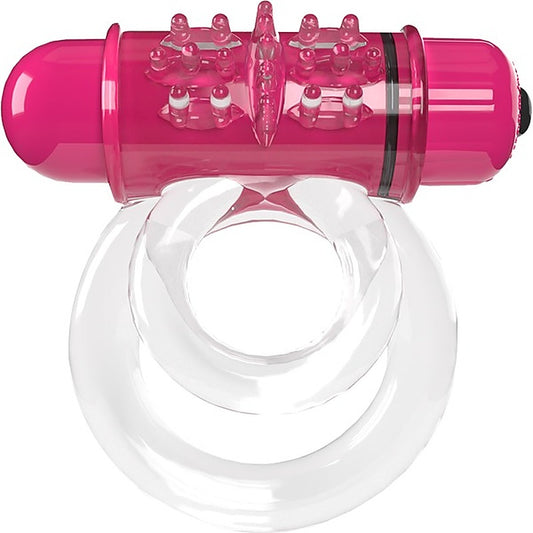 Screaming O Double O 6 4T High Pitch Treble Vibrating Dick Ring Strawberry - Vibrating Cock Rings