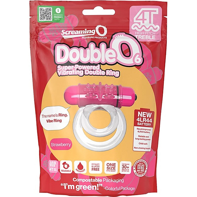 Double O 6 4T High Pitch Treble Vibrating Dick Cock Ring - Vibrating Cock Rings