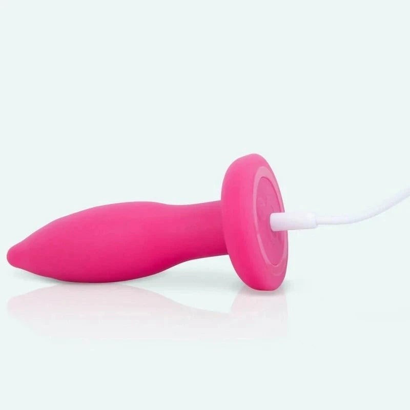 Charged Rechargeable Remote Control Vibrating Butt Plug - Pink - Butt Plugs