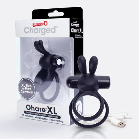 Charged Ohare XL Rabbit Shape 10 Functions Vibrating Cock Ring - Vibrating Cock Rings