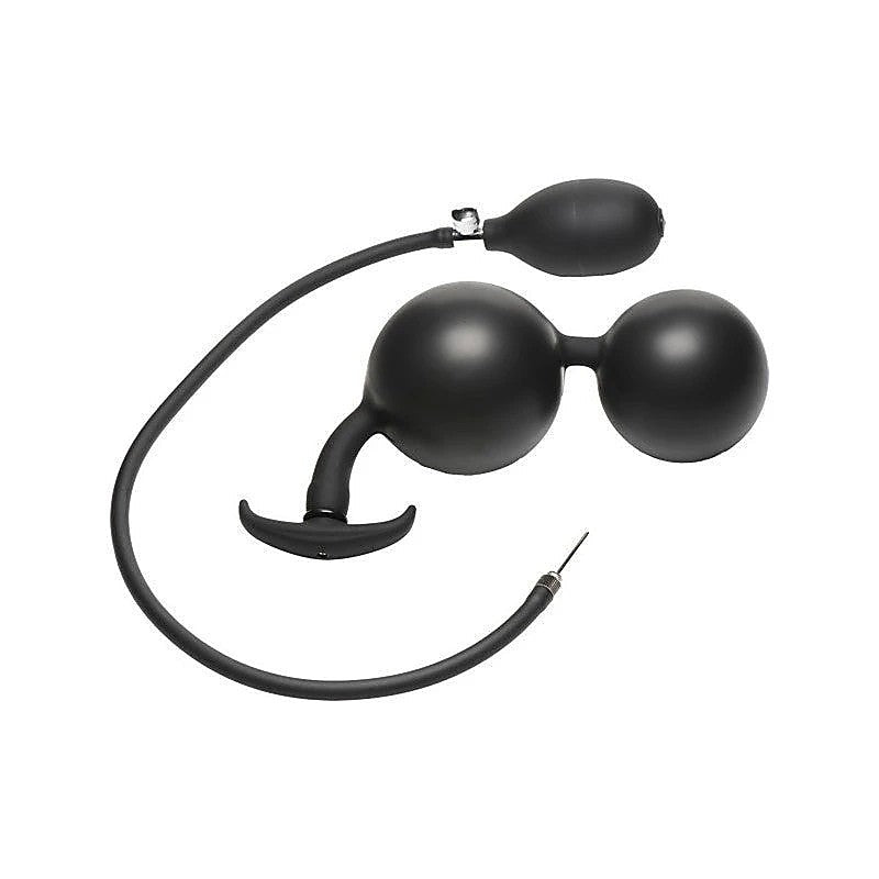 Master Series Ass Rattler Weighted Inflatable Silicone Anal Plug - Butt Plugs