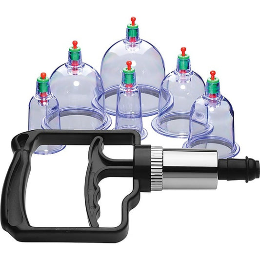 Master Series Sukshen Cupping Set With Acu Points 6 Piece - Breast and Nipple Toys