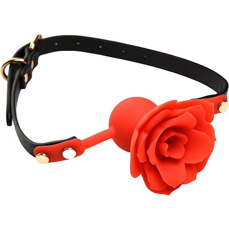 Master Series Blossom Gag Silicone Rose By Xr Brands - Bondage Gags and Bits