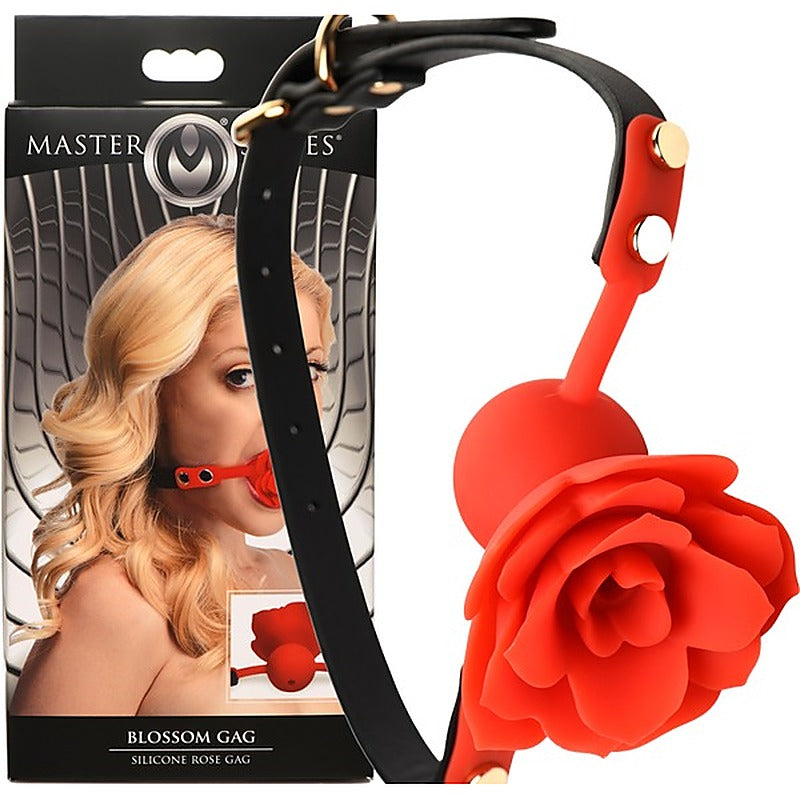Master Series Blossom Gag Silicone Rose By Xr Brands - Bondage Gags and Bits